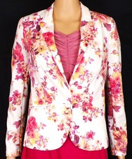 LC LAUREN CONRAD size 0 multicolor floral blazer polyester/spandx dry clean only