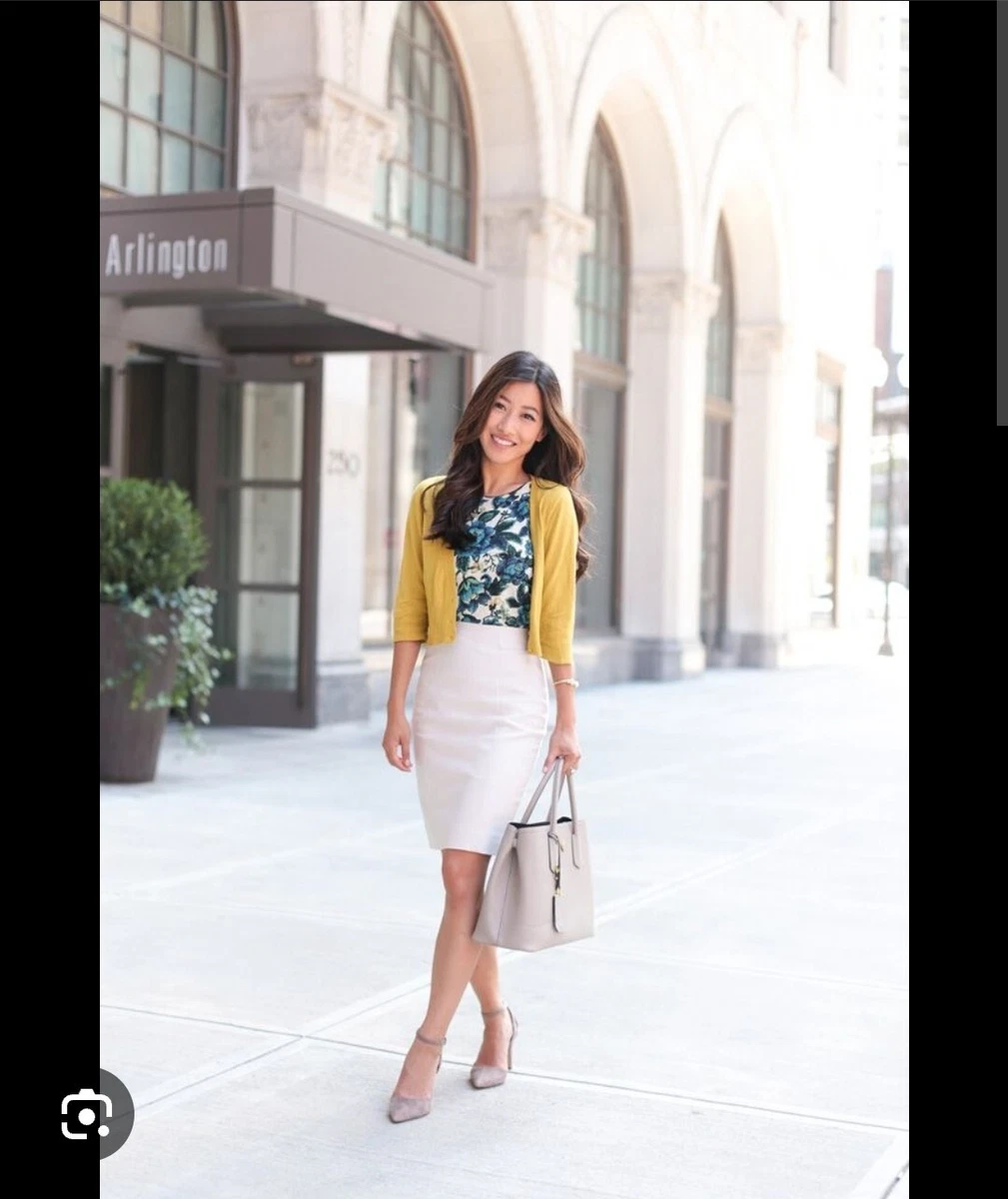 White pencil top skirt h&m