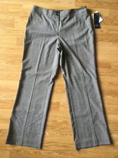 AK Anne Klein Women s Tribeca Dress Pants 10 p Gray Plaid Lightweight