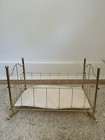 Powell Brass Doll Rocking Craddle With Mattress Cradle — photo 2