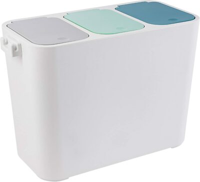 ONVAYA  Mülltrennsystem Tom mit 3 Fächern - 27L - grau-mint-petrol - B-Ware