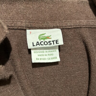 Vintage LACOSTE Original Cotton Polo Shirt XL Size 7 Brown Vintage LACOSTE Original Cotton Polo Shirt XL Size 7 Brown