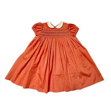 Vintage Handmade Smocked Peter Pan Collar Dress