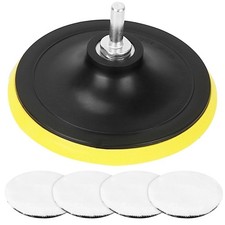 6'' Car Buffing Polishing Pad Wool Wheel Mop Kit For Polisher Drill Adapter NEW
