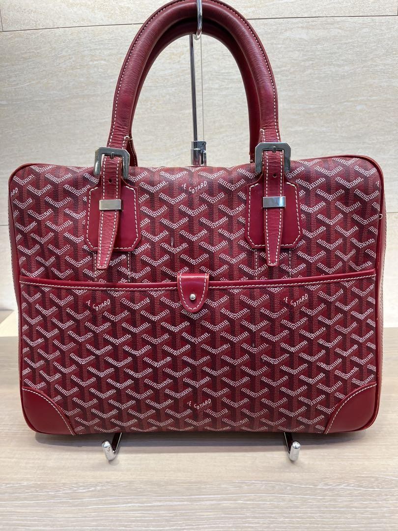 GOYARD Red PVC Leather Business Briefcase Goyardin Authentic Pre-Owned