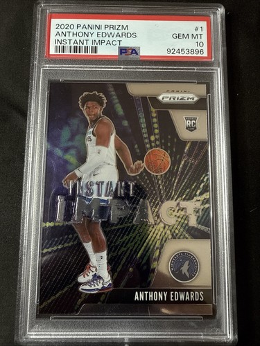 2020 PANINI PRIZM INSTANT IMPACT #1 ANTHONY EDWARDS RC PSA 10