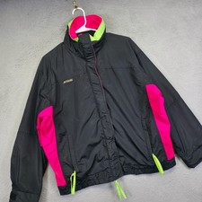 Vintage Columbia Bugaboo Jacket Womens L Black Radial Sleeve Retro Ski 90s y2k
