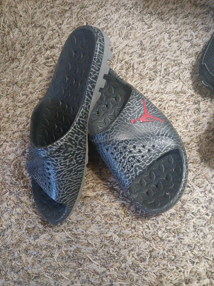 Nike Air Jordan Superfly Slides Negro Rojo Gris Para Hombre Talla 11 Foto 3 de 4