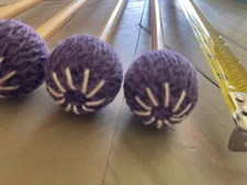 Vibraphone Mallets Set Of 4 Medium Hard-Rattan Handles