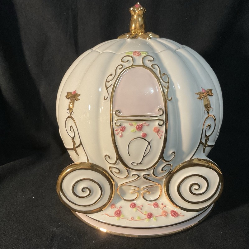 Disney Direct- Cinderella's Coach Cookie Jar 9-3/4" Tall