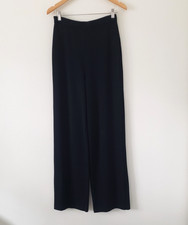 St. John Basics Women's Size 8 Black Knit Pull On Pants Flat Front