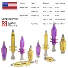 US Open/Closed Tray Impression Transfer Coping Conical Connection For Nobel