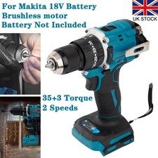 Brushless Electric Drill Cordless Impact Hammer Drill For Makita 18V Battery UK