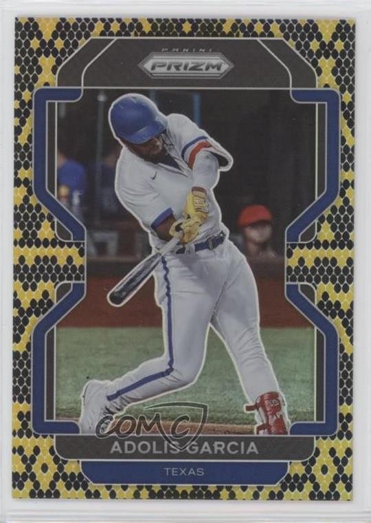 2022 Panini Prizm Tier II Snakeskin Prizm 40/50 Adolis Garcia #142 15e5