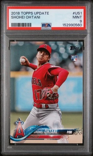 2018 Topps Update US1 Shohei Ohtani PSA9
