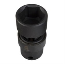 SUNEX TOOLS 317UM 3/8" Dr Universal Impact Socket, 17mm