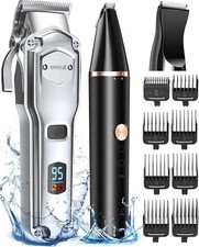 oneisall Dog Clippers 3 in 1 Grooming Kit Paw Trimmer Cordless Low Noise Waterpr