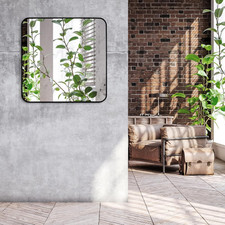 Specchio da bagno irregolare reversibile 55x75h cm con cornice in alluminio bianco opaco - Stitch