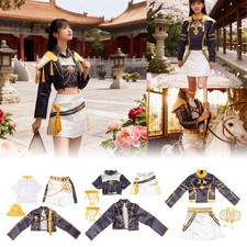 Kids Girls K-Pop Demon Hunters Costume Wig Rumi Mira Zoey Cosplay Fancy Dress AE