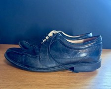 Clarks Black Leather Shoes Mens UK 7.5 Wide Fit Smart Office Formal Comfort Worn