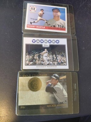 Mickey Mantle 3-card Topps lot 2006 - 2012 Yankees HOF