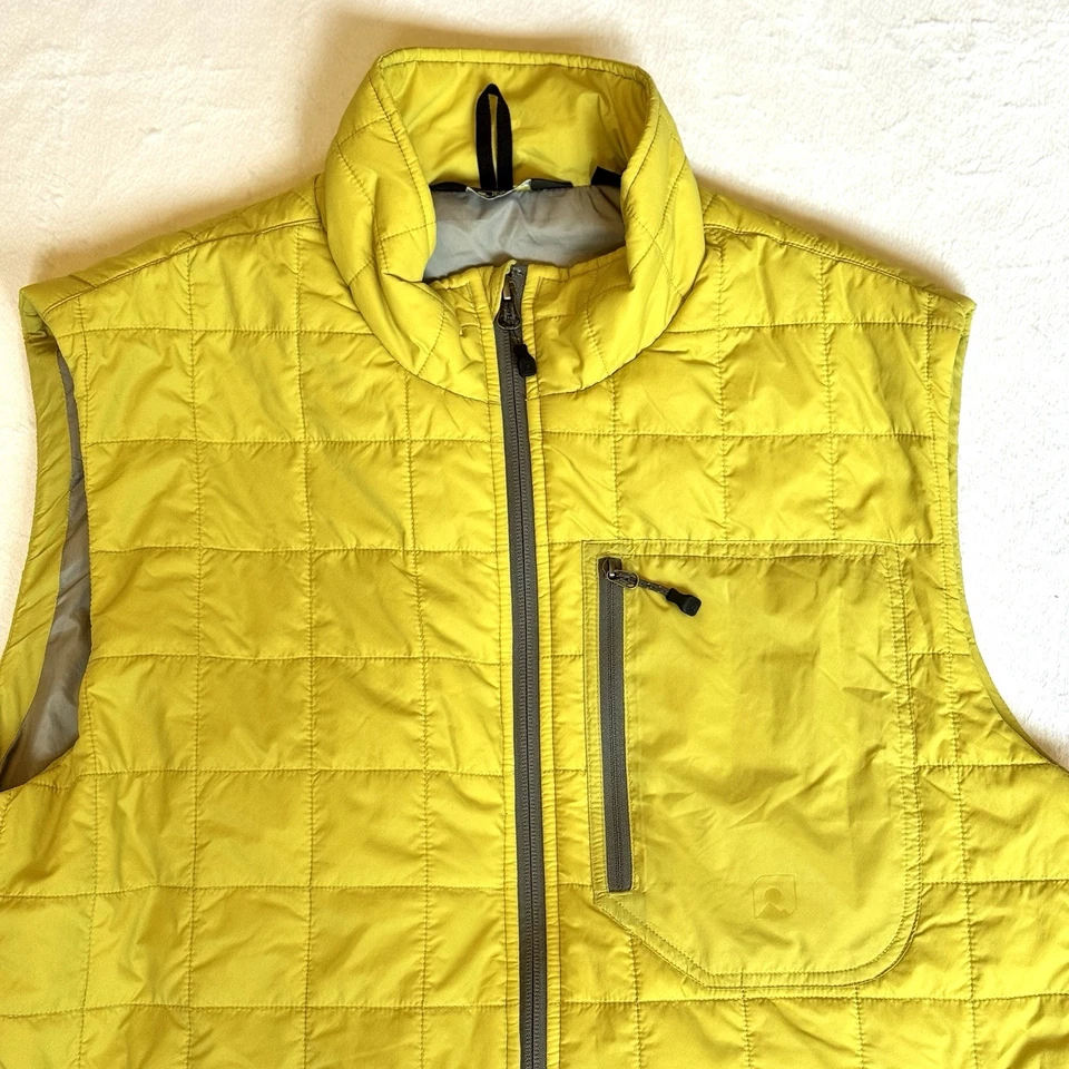 Eastern Mountain Sports EMS Men’s Vest Yellow M Primaloft Pertex Stuff Pocket - Image 2 of 4