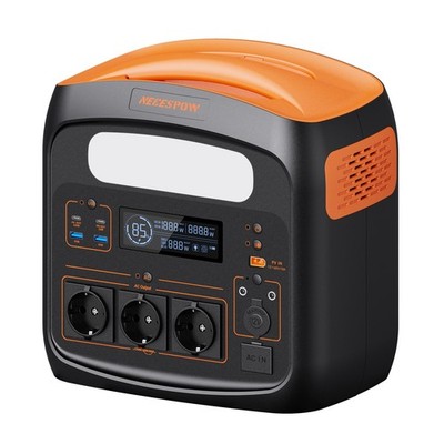Tragbare Powerstation 1800W 1102,5Wh,LiFePO4 Akku, 0-100% in 70 Min aufgeladen