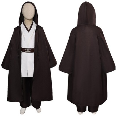 Star Wars Jedi Obi Wan Kenobi Cosplay Kostüm für Kinder White Full Costume Set