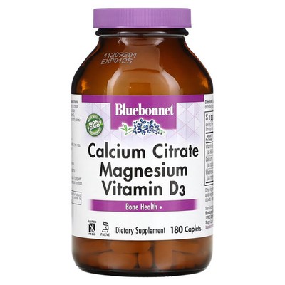 2 X Bluebonnet Nutrition, Calcium Citrate Magnesium Vitamin D3, 180 -Worldwide