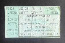 1995 Nine Inch Nails & David Bowie Concert Ticket Stub 10/29/95 - The Forum L.A.