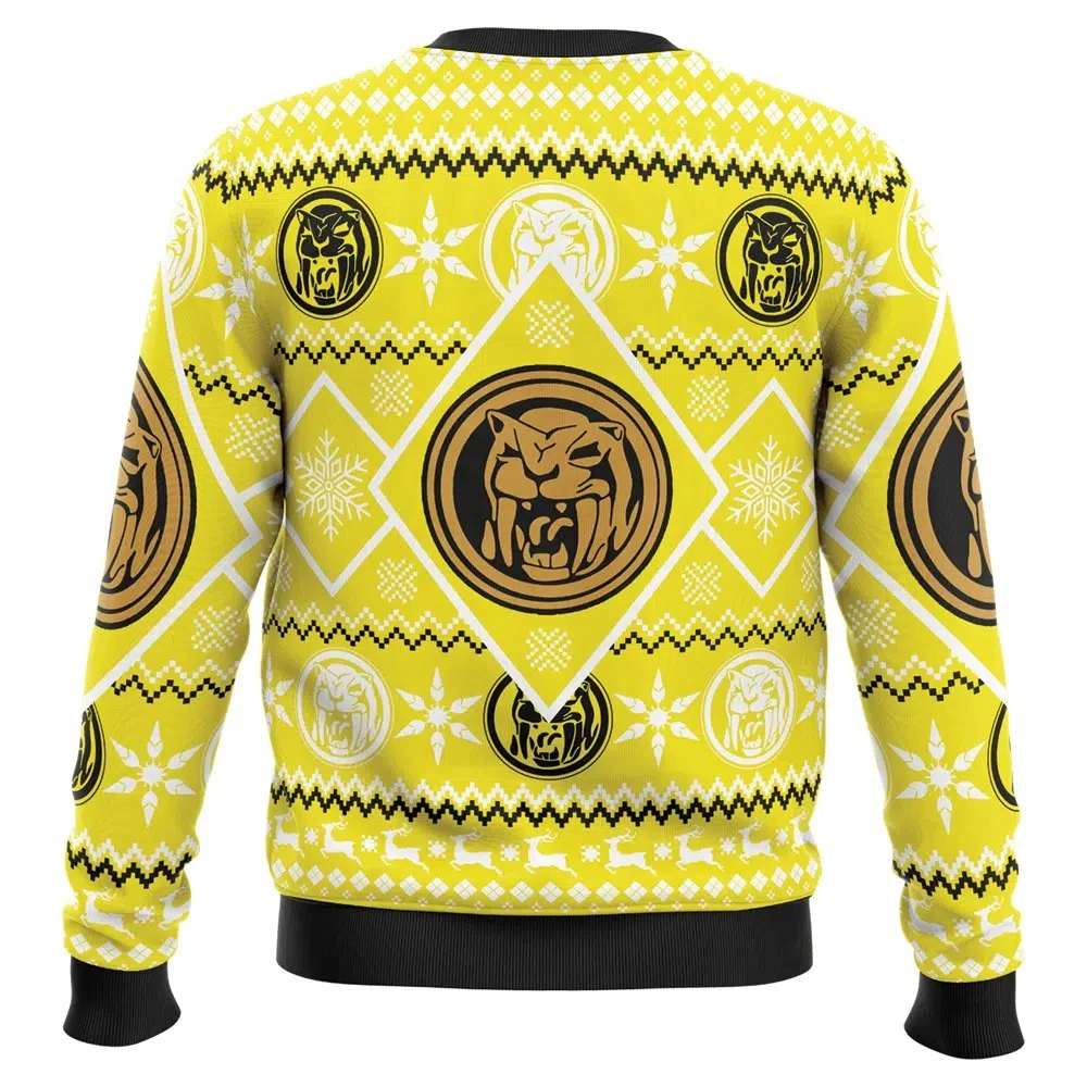 Power Rangers Yellow Ranger Christmas Ugly Sweater