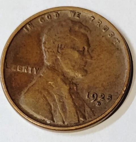 1925 D Lincoln Wheat Cent, Penny, Fine Condition