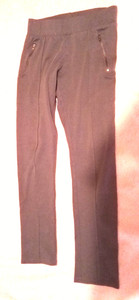 Preteen girl 10/12 gray leggings, decorative zippers, Faded Glory cotton/poly