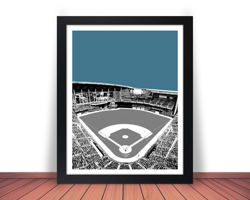 Framed MIAMI MARLINS LoanDepot Park Stadium Skyline Photo Picture 8x10 11x14 WBN - Image 3 of 4