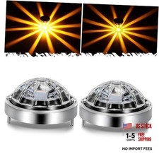 2Pcs Glass Lens Low Profile Watermelon Lights LED Turn Signal Marker Amber