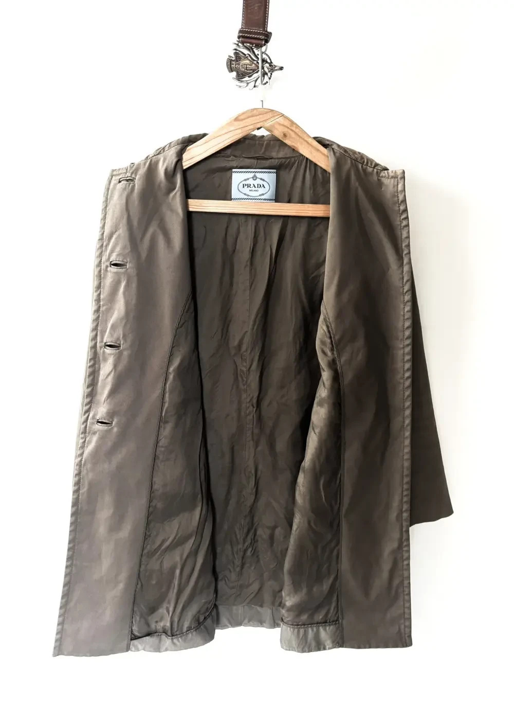 Prada Denim Trench Coat thumbnail 2