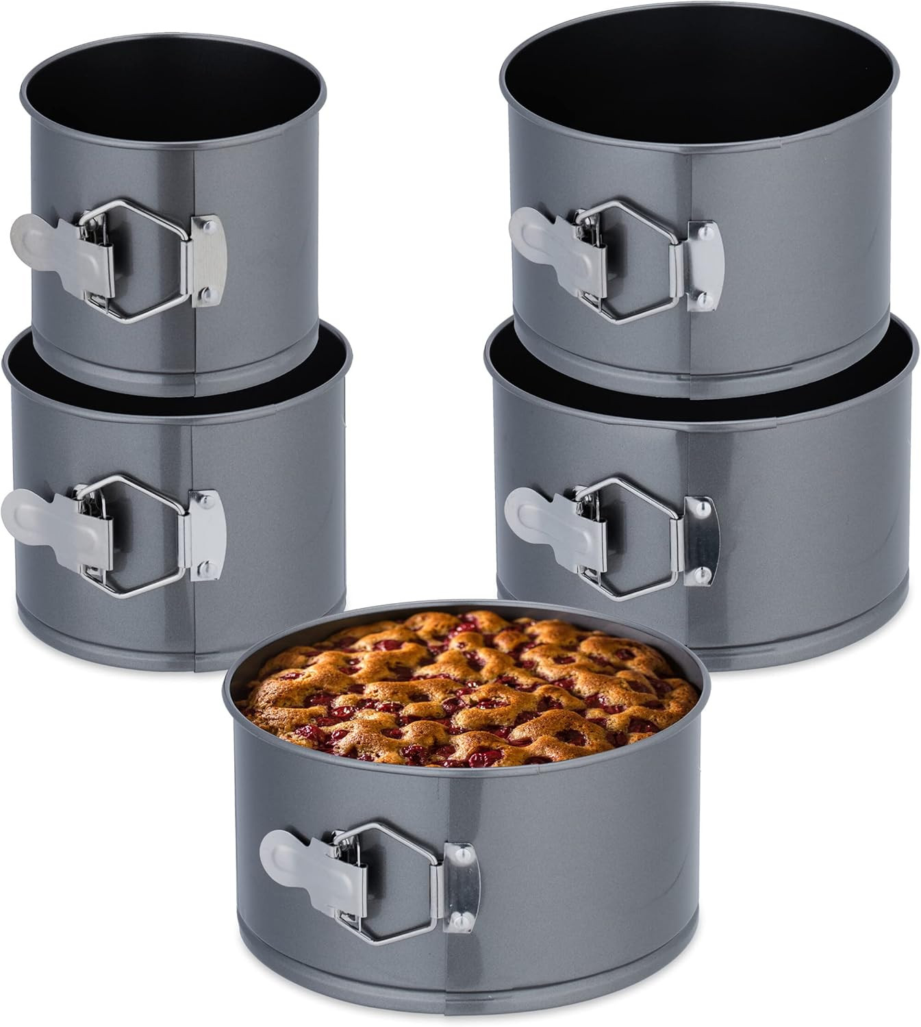 Set 5 Stampi Torta Tradizionali Rotondi Ø 12-20 cm - Dolcezza in Famiglia