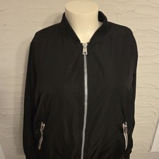 Levi Strauss & Co. Black Zip Bomber Jacket Lined Plus 3X Women