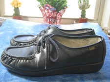GENUINE SAS COMFORT SHOES Handsewn Leather Oxford Lace Up Loafers Women Size 8 M