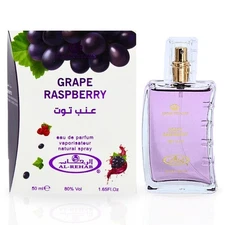 Al Rehab Grape Raspberry Eau de Parfum Spray for Unisex, 1.7 Fl Oz (50 ml)