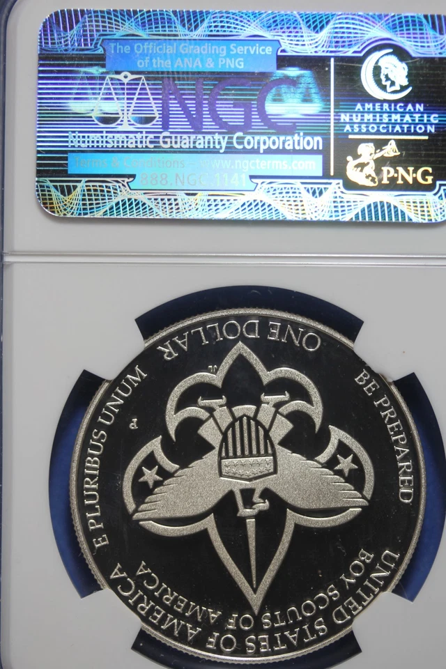 2010 P NGC PF69 ULTRA CAMEO BOY SCOUTS COMMEMORATIVE SILVER DOLLAR #B51096 - Image 2 of 2