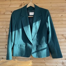 VTG 80s Pendleton Blazer Virgin Wool Green Size 10 Academia Grampa Oversize