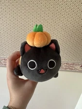 Aphmau Halloween Plush Pumpkin Cat 6" Black Stuffed Animal MeeMeow 