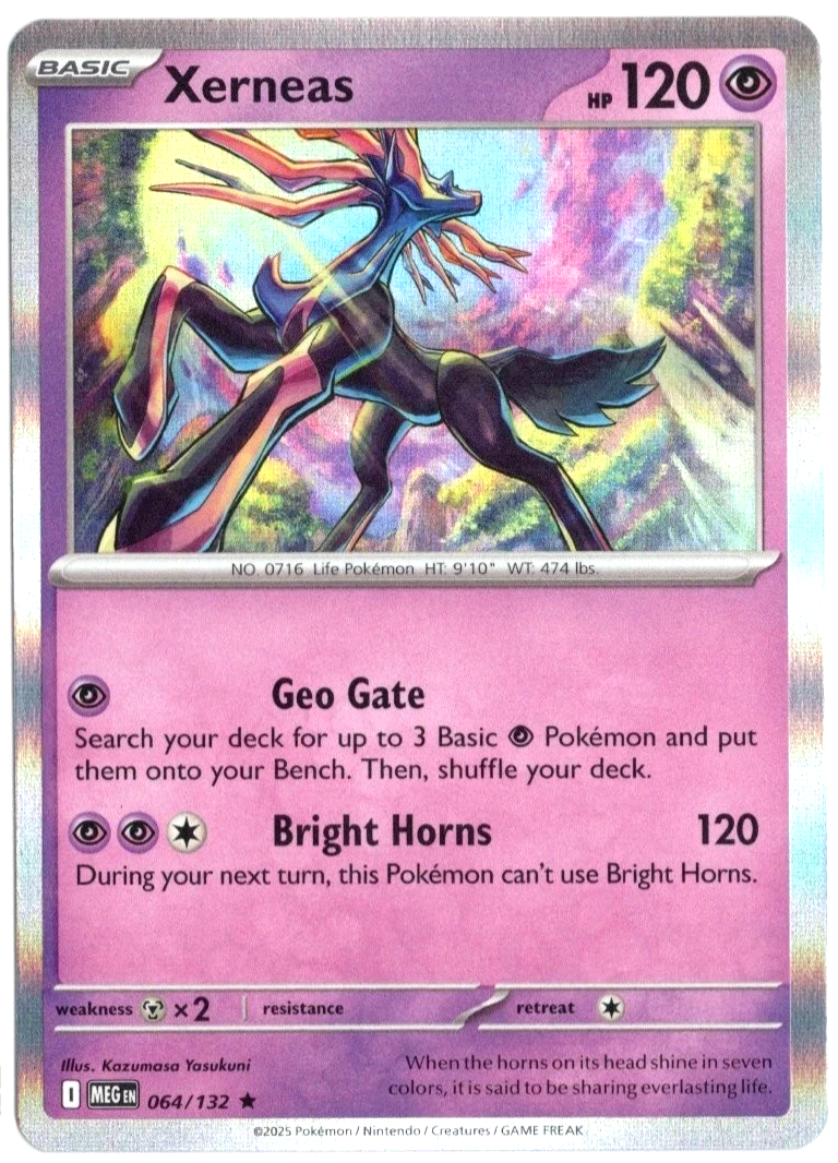 xerneas pokemon card EX - Celebrations: Classic Collection [CLASSIC COLLECTION] [Near Mint] Colorless Aurora Horns (120) Fairy Xerneas Holo Rare Pokemon Mega