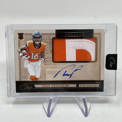#ad 2024 Panini One Troy Franklin Rookie Patch Auto RPA 11 25 Denver Broncos NFL $85.00