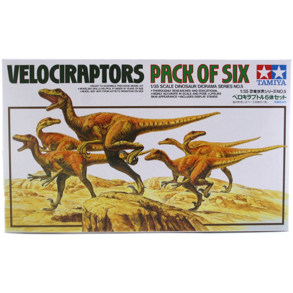 B&Q - 1-35 Scale Pack Of 6 Velociraptors Model Kit - Image 3
