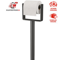 Toilettenpapierhalter Stehend Edelstahl Schwarz Matt Freistehend 556X180X180Mm