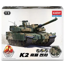 Academy Hobby Model Kit – K2 Black Panther Tank 4D KIT, Snap-Fit Camouflaged Toy