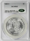 1888-O Morgan Dollar Silver $1 MS 63 CAC Graded CACG