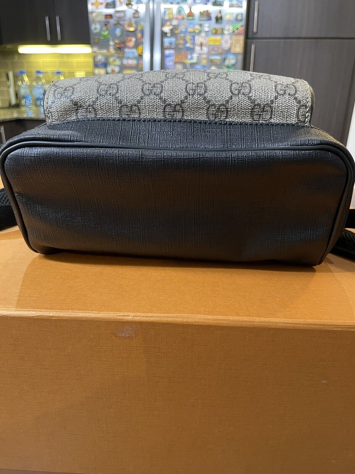 Gucci Supreme GG Backpack Beige/Ebony Canvas Leat… - image 8
